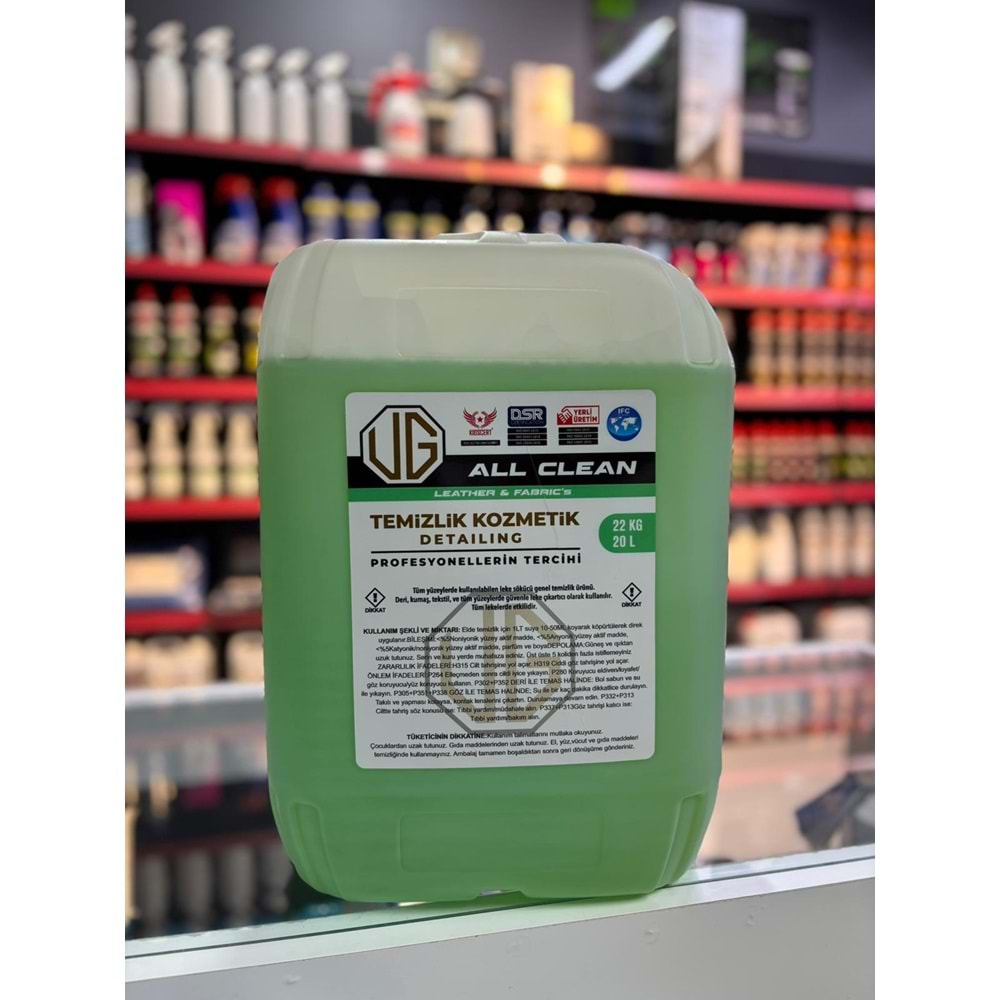 UG All Clean Leather & Fabric's Kostiksiz Detay İlacı 20Lt / 22KG
