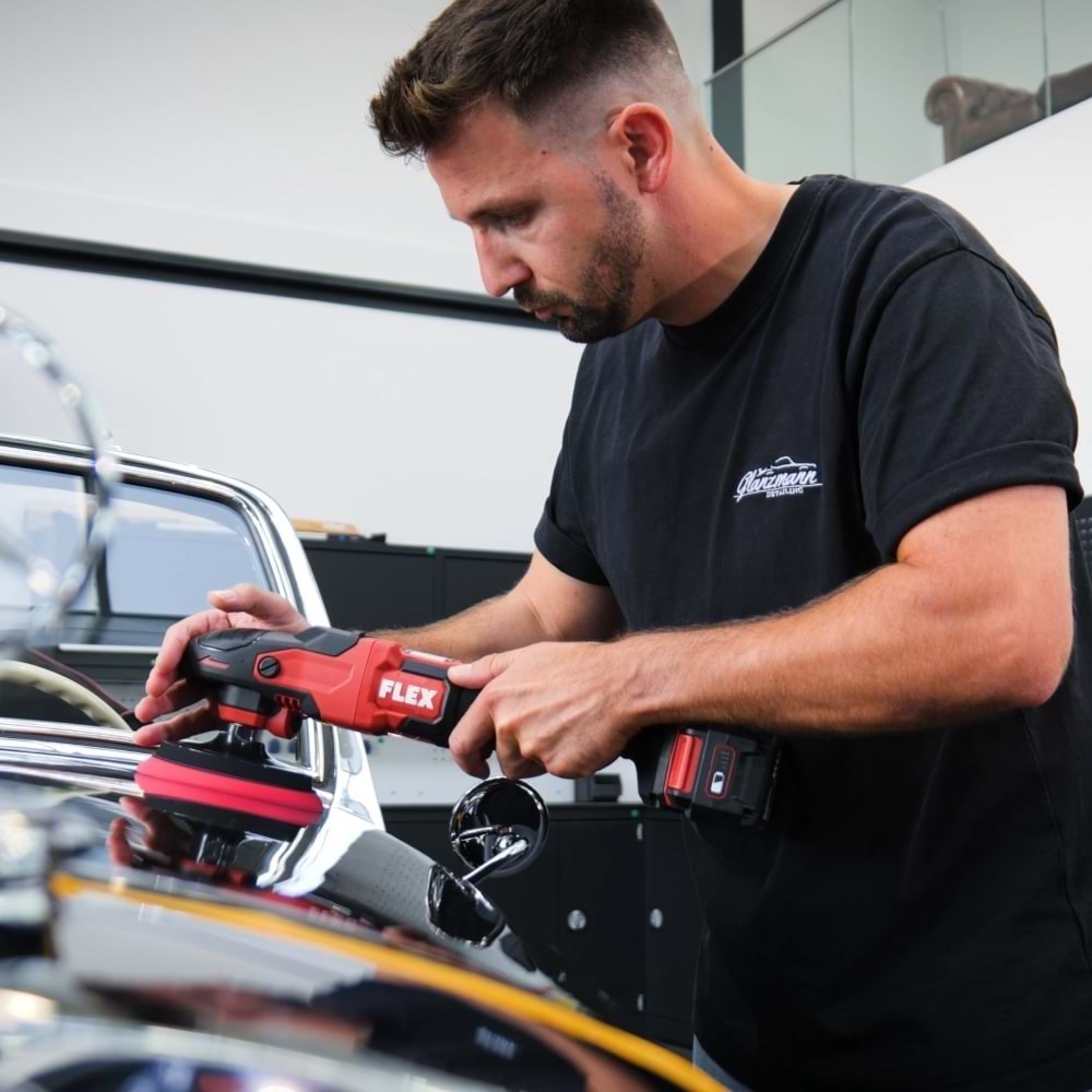 FLEX PE 150 18-EC Set Rotary Çift Akülü Kablosuz Polisaj Makinesi Seti 18V -Kömürsüz Fırçasız Motor