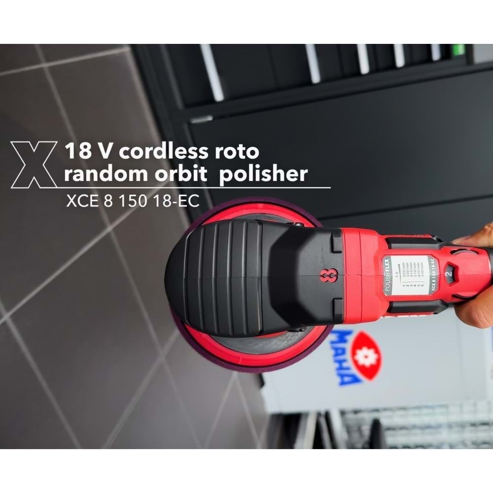 FLEX XCE 8 150 18-EC Set DA Orbital Çift Akülü Kablosuz Polisaj Makinesi Seti - Pozitif Sürüş