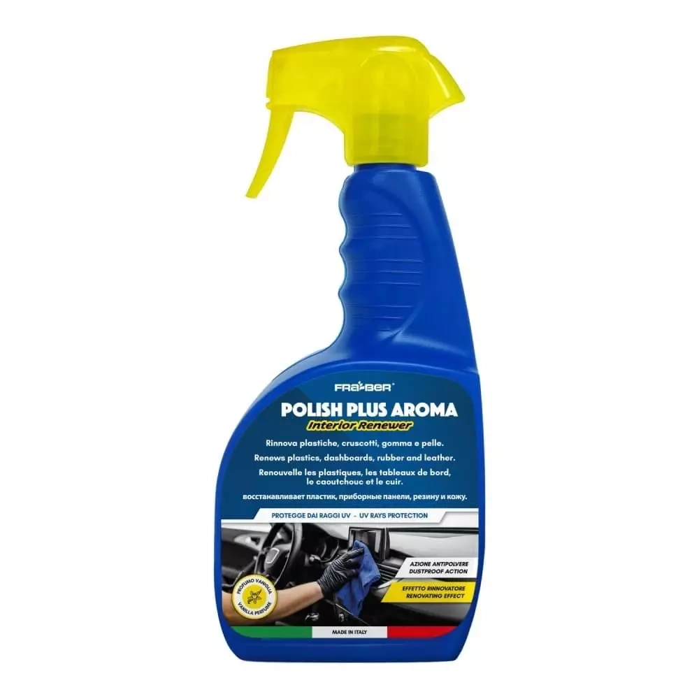 FRA-BER Polish Plus Aroma Antistatik Plastik, Trim, Vinil Yenileyici Bakım Spreyi - 750 ml