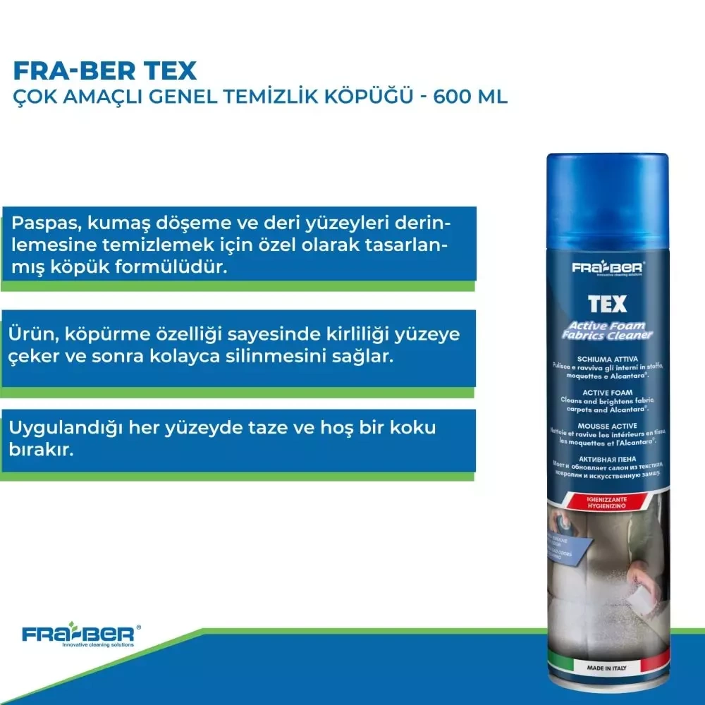 FRA-BER Tex Çok Amaçlı Genel Temizlik Köpüğü - 600 ml