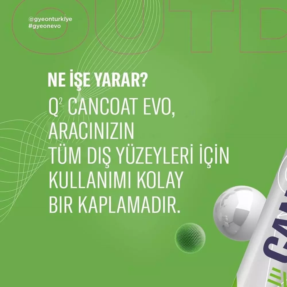 GYEON Q² CanCoat EVO Hidrofobik Nano Seramik Kaplama Seti - 200 ml - 9H Oto Boya Koruma-Su İtici