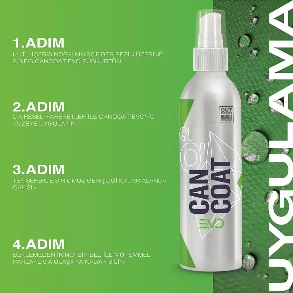 GYEON Q² CanCoat EVO Hidrofobik Nano Seramik Kaplama Seti - 200 ml - 9H Oto Boya Koruma-Su İtici