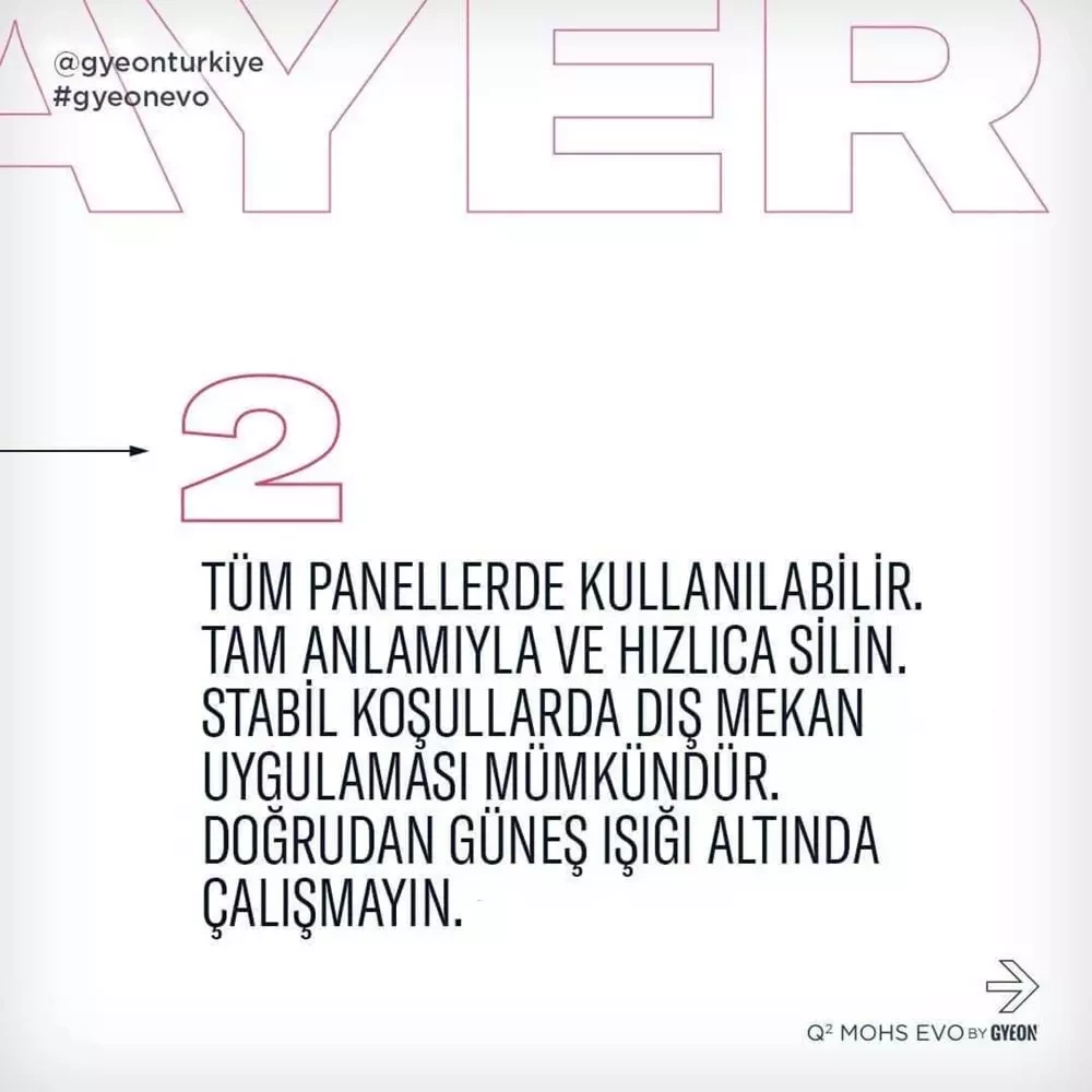 GYEON Q² Mohs EVO Light Box Seramik Kaplama - 50 ml - 9H Oto Boya Koruma-Su İtici GYEON Q² Mohs EVO