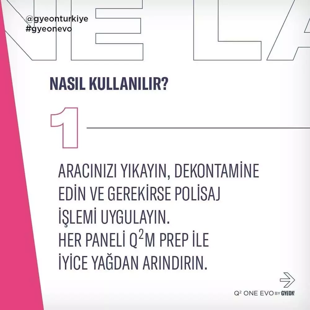 GYEON Q² One EVO Light Box Seramik Kaplama - 50 ml - 9H Oto Boya Koruma-Su İtici