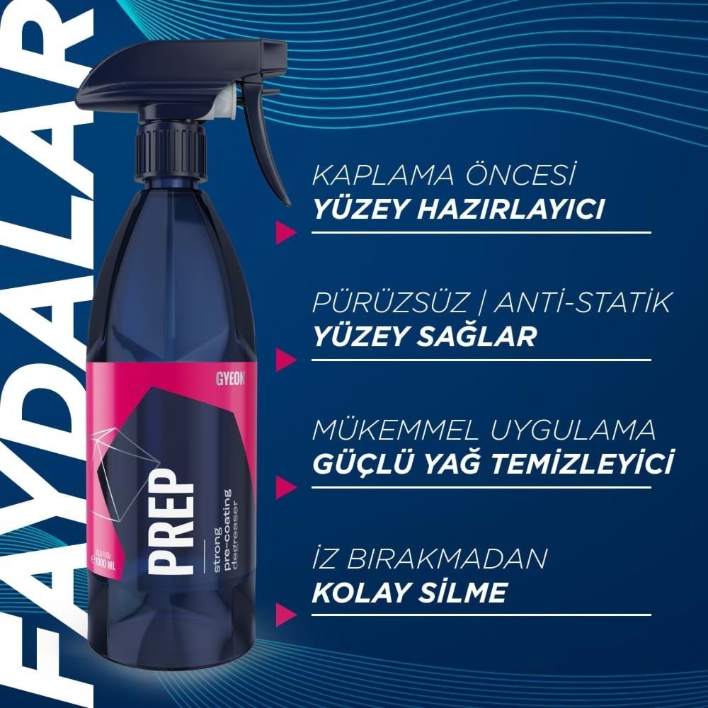 GYEON Q²M Prep Seramik PPF Folyo Kaplama Öncesi Yüzey Hazırlayıcı ve Temizleyici - 500 ml