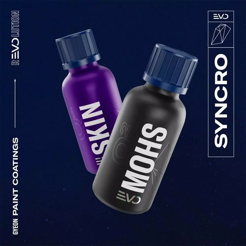 GYEON Q² Syncro EVO Light Box Çift Katman Seramik Kaplama - 50 ml + 50 ml - 9H Oto Boya Koruma