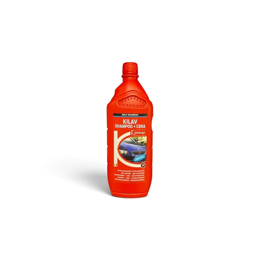 KIMICAR KILAV SHAMPOO+CERA PH Nötr Köpüklü Araç Yıkama Şampuanı (1 : 100 Konsantre) - 1000 ML