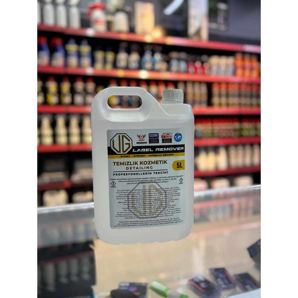 UG Detailing Label Remover Etiket - Sticker - Ppf Yapışkan İz Sökücü 5Lt