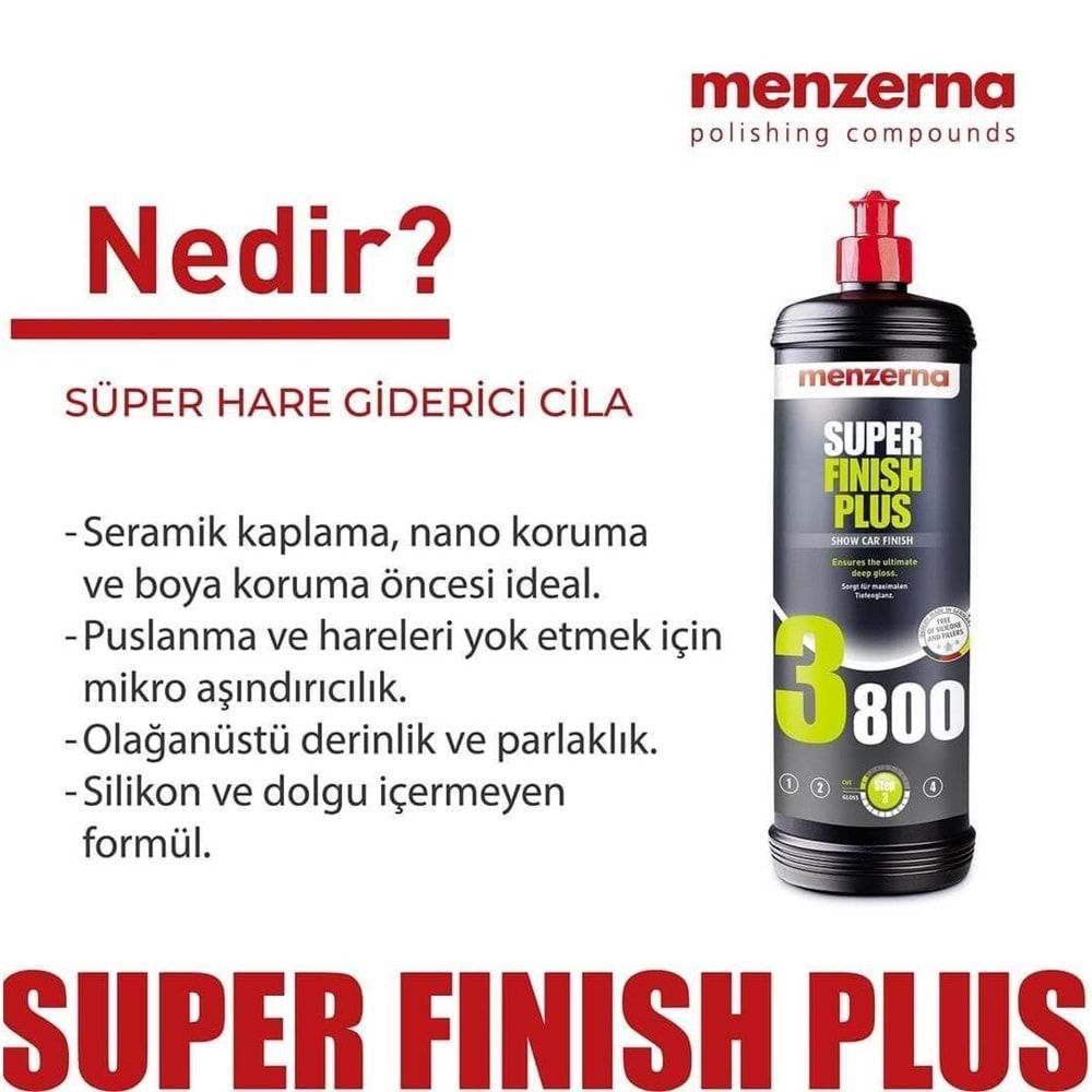 MENZERNA 3800 SÜPER HARE GİDERİCİ CİLA 1LT