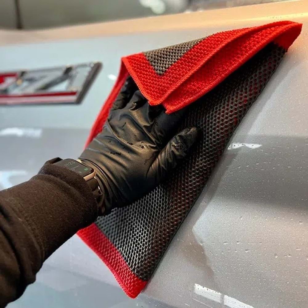 MG PS Kil Bezi 30x30 cm (Kırmızı) - Clay Towel Cloth Yüzey Temizleme Kili