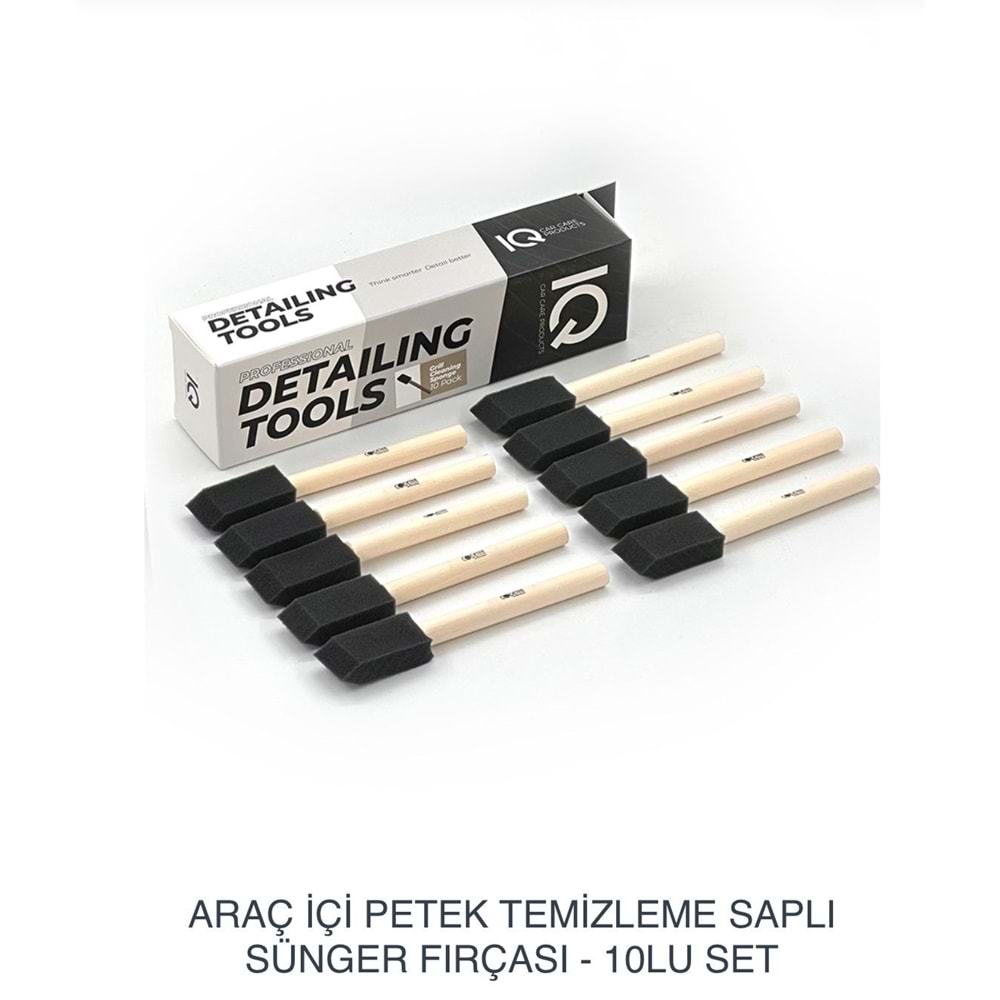 IQ CAR ARAÇ İÇİ PETEK TEMİZLEME SAPLI SÜNGER FIRÇASI - 10LU SET