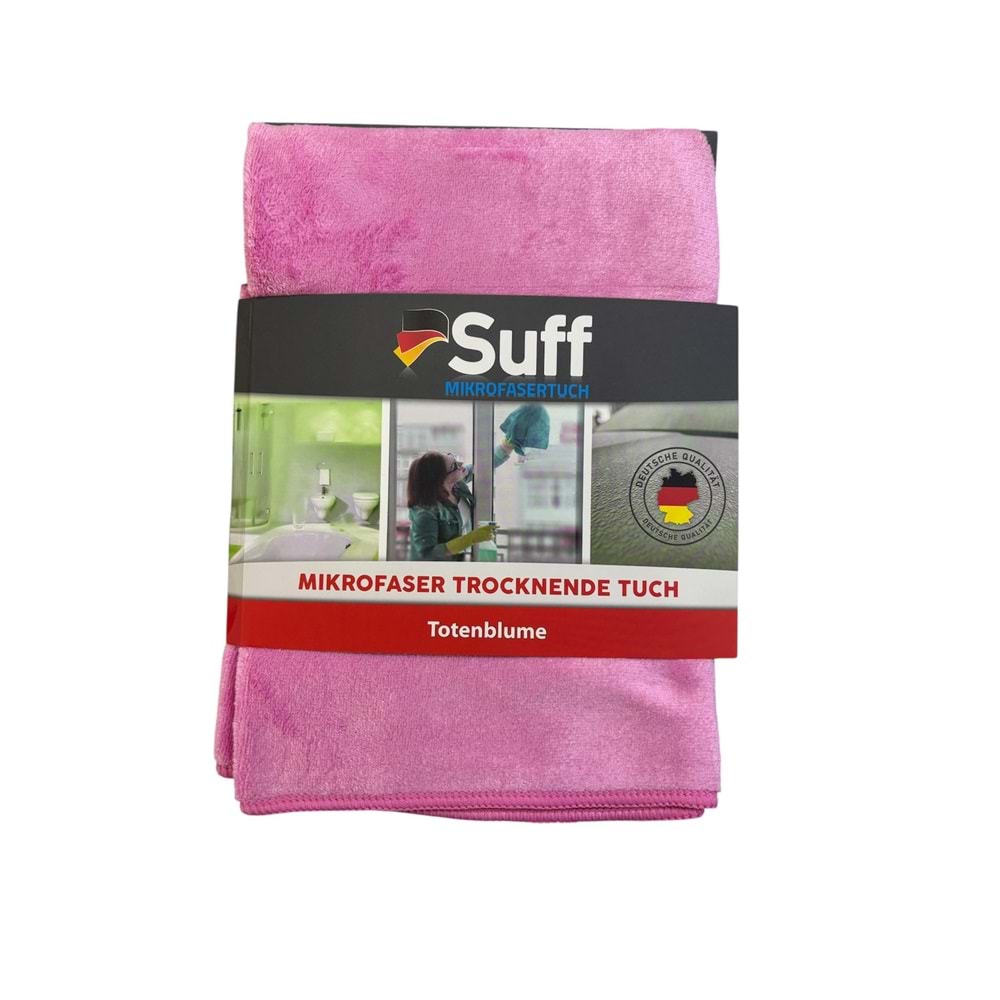 SUFF MİKRO FİBER TOTENBLUME 50X70 420GSM KAPORTA VE CAM BEZİ PEMBE