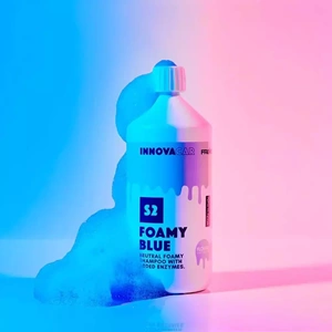 INNOVACAR S2 FOAMY Enzimli PH Nötr Mavi Renkli Özel Kokulu Araç Yıkama Şampuanı - 1 lt