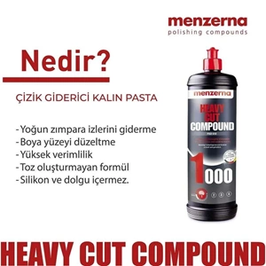 MENZERNA 1000 İMPROVED FORMULATION ÇİZİK GİDERİCİ KALIN PASTA 1KG