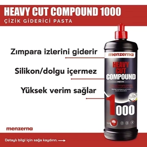 MENZERNA 1000 İMPROVED FORMULATION ÇİZİK GİDERİCİ KALIN PASTA 1KG
