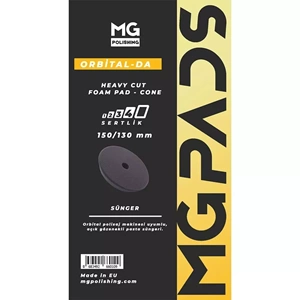 MG PADS Orbital Ağır Kesim Pasta Süngeri (Gri) - 150/130 mm