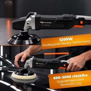 MG|PS MG-RPV001 1200W Rotary Polisaj Makinesi | Profesyonel Pasta Cila Makinesi