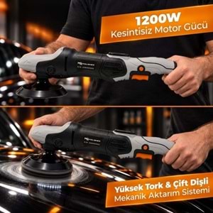 MG|PS MG-RPV002 1200W Rotary Polisaj Makinesi | Dijital LED Ekranlı Profesyonel Pasta Cila Makinesi