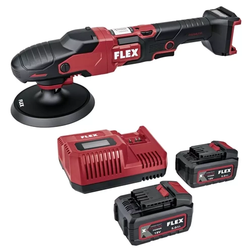 FLEX PE 150 18-EC Set Rotary Çift Akülü Kablosuz Polisaj Makinesi Seti 18V -Kömürsüz Fırçasız Motor