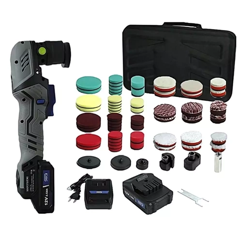 SGCB Kablosuz Şarjlı Rotary/Orbital Mini Nano Polisaj Makinesi Seti 12V – 65 Parça Fırçasız Motor