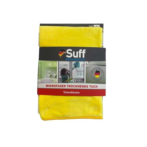 SUFF MİKRO FİBER TOTENBLUME 50X70 420GSM KAPORTA VE CAM BEZİ SARI